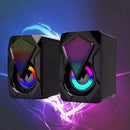 Caixa de Som 2.0 para PC Gamer – Som Estéreo, Luz RGB, Compatível com Notebook e Computador