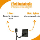 Kit com 3 Fans RGB 120mm para Gabinete Gamer – Iluminação LED e Alto Desempenho