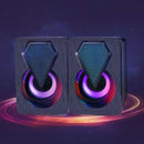 Caixa de Som 2.0 para PC Gamer – Som Estéreo, Luz RGB, Compatível com Notebook e Computador