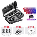 Fone de Ouvido Sem Fio F9-5 – Display LED, Estojo Power Bank, Áudio Premium Estéreo, Bluetooth