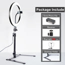 Ring Light LED com Tripé e Suporte para Celular – Iluminação Profissional para Fotos, Vídeos, Lives e Maquiagem