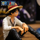 Action Figure One Piece – Luffy Sentado, 12cm, Estatueta Colecionável em PVC, Presente de Aniversário