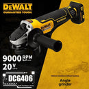 Esmerilhadeira Angular Sem Fio Dewalt DCG406 – 125mm, 9000RPM, Motor Brushless | Compatível com Bateria 20V Dewalt