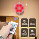 Painel LED Hexagonal Touch – Kit 3/6pcs | Luminária Modular de Parede Sensível ao Toque, Luz Noturna Decorativa