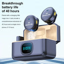 Microfone de Lapela Sem Fio com Ímã – Até 50m de Alcance, 40h de Bateria e Case de Carregamento | Ideal para Gravações de Vídeo