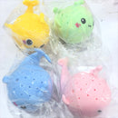 Brinquedo de Banho Infantil Baleia Espremível – Esponja Absorvente de Água | Alívio de Estresse | Brinquedo de Verão para Piscina