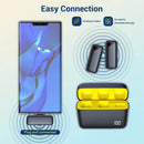 Microfone de Lapela Estéreo Sem Fio com Cancelamento de Ruído e Case Carregadora – Ideal para Entrevistas, Lives e Gravações ao Ar Livre