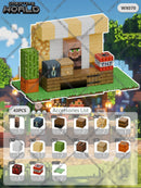 Kit de Blocos Magnéticos Estilo Pixel – Mundo Mine para Crianças 3+ | Brinquedo Educativo STEM com Cubos e Base de Montar