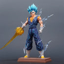 Dragon Ball Z Vegito Super Saiyan Blue / Gogeta Figura Anime 32CM – 3 Cabeças PVC Colecionável