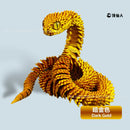 Cobra Articulada 3D Impressa – Brinquedo Sensorial Realista com Juntas Móveis, Modelo de Simulação Animal para Crianças e Adultos