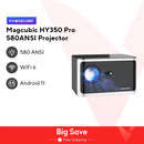 Projetor Magcubic HY350 Pro 4K 580ANSI – Smart Android 11, Foco Eletrônico, Wi-Fi 6, BT 5.0, Controle por Voz