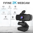 Webcam FIFINE K420 1440p Full HD com Microfone e Tripé – USB para PC e Laptop, Ideal para Streaming e Videochamadas