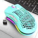 Mouse Gamer Sem Fio BM600 Recarregável com Iluminação RGB e Design Ergonômico – Conexão USB 2.4G para PC, Notebook e Desktop