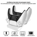 Base Carregadora Dupla GAMINJA para Controles PS5 – Estação com Carregamento Rápido e Fonte de Alimentação 5V 1.2A