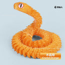 Cobra Articulada 3D Impressa – Brinquedo Sensorial Realista com Juntas Móveis, Modelo de Simulação Animal para Crianças e Adultos