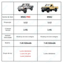 Caminhonete RC 4x4 Escala 1:12 ZWN MN82 PRO – Faróis Controláveis, 2.4G, Off-Road Potente, Brinquedo de Aventura para Crianças