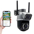 Câmera de Segurança Wi-Fi Externa 3MP HD à Prova d’Água – Monitoramento Remoto com Visão Noturna e Conexão Sem Fio via App ICSEE