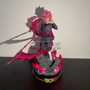 Estátua Dragon Ball Z Zamasu e Goku Black – 28cm com Base Iluminada | Figura de Ação em PVC para Colecionadores e Fãs