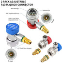 Kit Manômetro para Refrigeração e Ar Condicionado – Compatível com R-12, R-22, R-404A, R-134a | Com Mangueiras, Acopladores Ajustáveis e Adaptador para Recarga