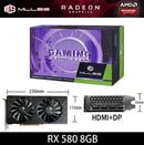 Placa de Vídeo MLLSE AMD Radeon RX 580 8GB GDDR5 – 256 Bits, PCI-E 3.0 x16 | GPU Gamer para PC