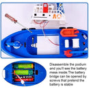 Barco de Resgate Elétrico com Luz e Som – Brinquedo Infantil de Bombeiro Marítimo | Lancha para Banho e Piscina