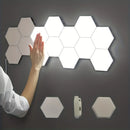 Painel LED Hexagonal Touch – Kit 3/6pcs | Luminária Modular de Parede Sensível ao Toque, Luz Noturna Decorativa