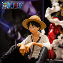 Action Figure One Piece – Luffy Sentado, 12cm, Estatueta Colecionável em PVC, Presente de Aniversário