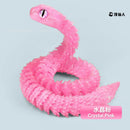 Cobra Articulada 3D Impressa – Brinquedo Sensorial Realista com Juntas Móveis, Modelo de Simulação Animal para Crianças e Adultos