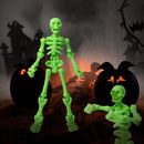 Mini Esqueletos Articulados de Plástico – Figuras Posáveis para DIY, Artesanato e Decoração de Halloween