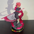 Estátua Dragon Ball Z Zamasu e Goku Black – 28cm com Base Iluminada | Figura de Ação em PVC para Colecionadores e Fãs