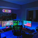 Placa Neon "Game Area" – Letreiro Decorativo para Quarto Gamer, Bar, Sala de Jogos e Presentes
