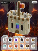 Kit de Blocos Magnéticos Estilo Pixel – Mundo Mine para Crianças 3+ | Brinquedo Educativo STEM com Cubos e Base de Montar