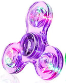 Fidget Spinner Cristal LED – Glow in the Dark, Brinquedo EDC, Alívio de Estresse para Crianças