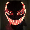 Máscara Venom LED Luminosa – Cosplay Super-Herói para Halloween e Festa