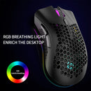 Mouse Gamer Sem Fio BM600 Recarregável com Iluminação RGB e Design Ergonômico – Conexão USB 2.4G para PC, Notebook e Desktop