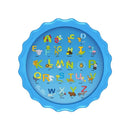 Tapete Inflável com Jato D’Água para Crianças – Splash Pad 100cm/170cm | Brinquedo de Verão com Letras e Animais | Antiderrapante para Jardim