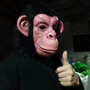 Máscara Deluxe de Chimpanzé com Cabelo – Máscara de Látex para Halloween e Cosplay