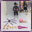 Dragon Ball Z Action Figure Black Goku Super Saiyan Rose 14cm com Acessórios – Modelo Anime Colecionável DBZ
