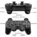 Gamepad Sem Fio PS2 – Joystick 2.4G com Vibração para PS2 e PC
