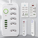 Filtro de Linha com Extensão e Entradas USB – 10A, 100–220V | Tomada com Proteção e Plugue Padrão Brasileiro