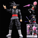 Dragon Ball Z Action Figure Black Goku Super Saiyan Rose 14cm com Acessórios – Modelo Anime Colecionável DBZ