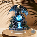 Decoração de Mesa Acrílica Asas de Dragão Pretas 20cm – Estilo Boho 2D, Criativo, Arte Dark, Presente Cool e Acessório para Fotografia