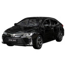 Miniatura Toyota Corolla 1:32 – Liga Metálica com Portas Abertas, Luz e Som, Sistema Pull Back, Coleção e Presente Infantil