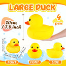 1 ou 2 Patos de Borracha Gigantes 26cm – Pato Amarelo Grande e Divertido com Som, Ideal para Banho e Decoração