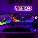 Placa Neon "Game Area" – Letreiro Decorativo para Quarto Gamer, Bar, Sala de Jogos e Presentes
