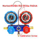 Kit Manômetro 3 Vias para Diagnóstico e Recarga de Ar Condicionado – Compatível com R134A, R404A, R410A e R22 | Com 2 Acopladores e Adaptador Can Tap