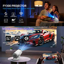 Projetor FY300 Pro com Android 11 – 4K Suportado, 390 ANSI, Wi-Fi, BT 5.0 | Perfeito para Home Theater