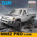 Caminhonete RC 4x4 Escala 1:12 ZWN MN82 PRO – Faróis Controláveis, 2.4G, Off-Road Potente, Brinquedo de Aventura para Crianças