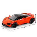 1:32 McLaren 765LT – Modelo Fast & Furious 7 | Carro de Metal com Luz e Som | Brinquedo e Decoração