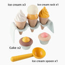 Brinquedos de Praia Infantil – Kit de Areia com Forminhas de Sorvete, Pá e Ferramentas em Palha de Trigo Ecológica, Estilo Nórdico